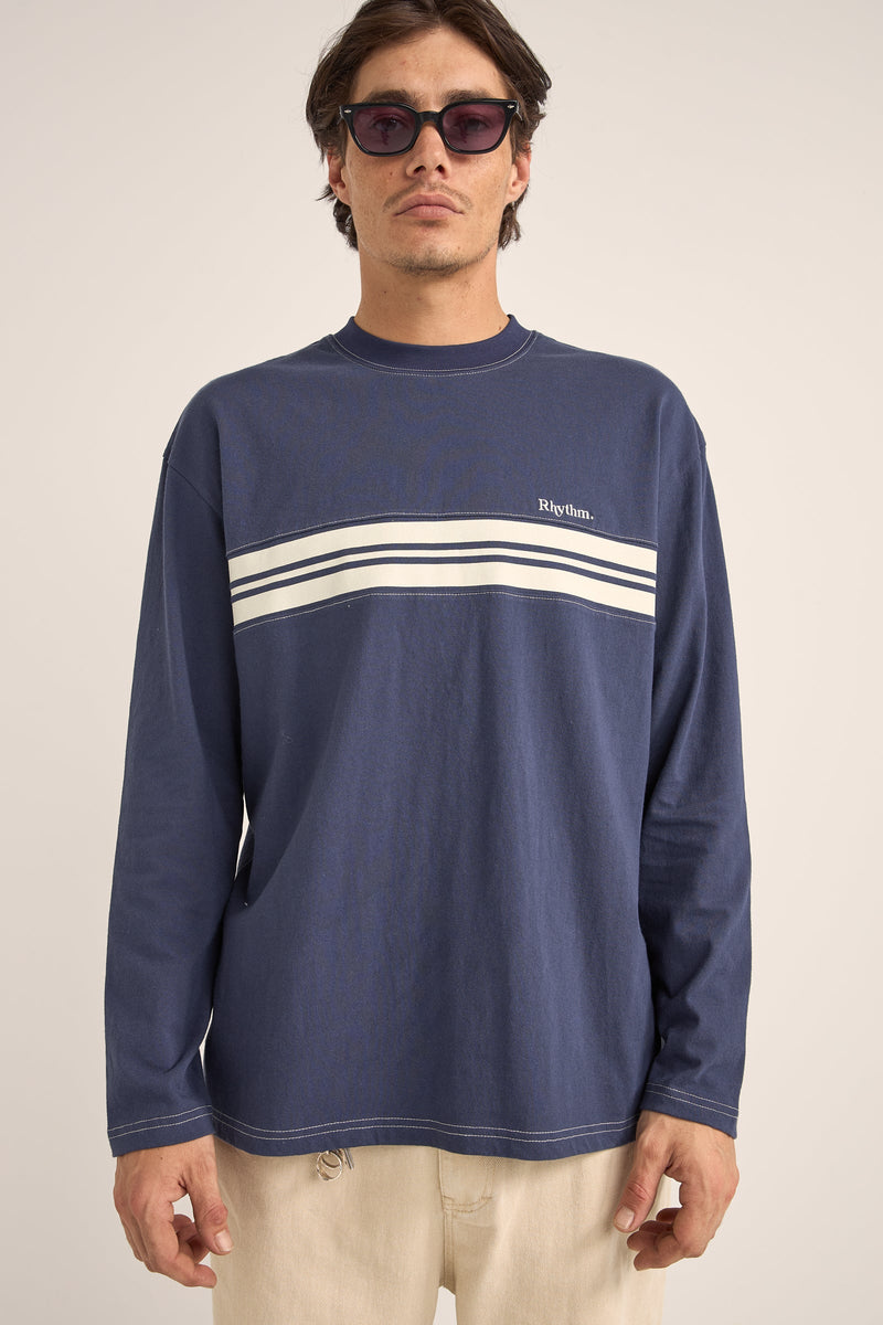 Vintage Panel LS T-Shirt Navy