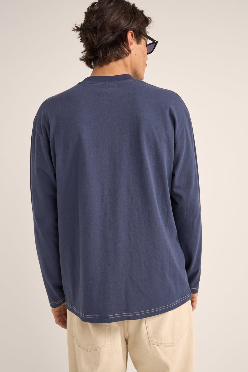 Vintage Panel LS T-Shirt Navy