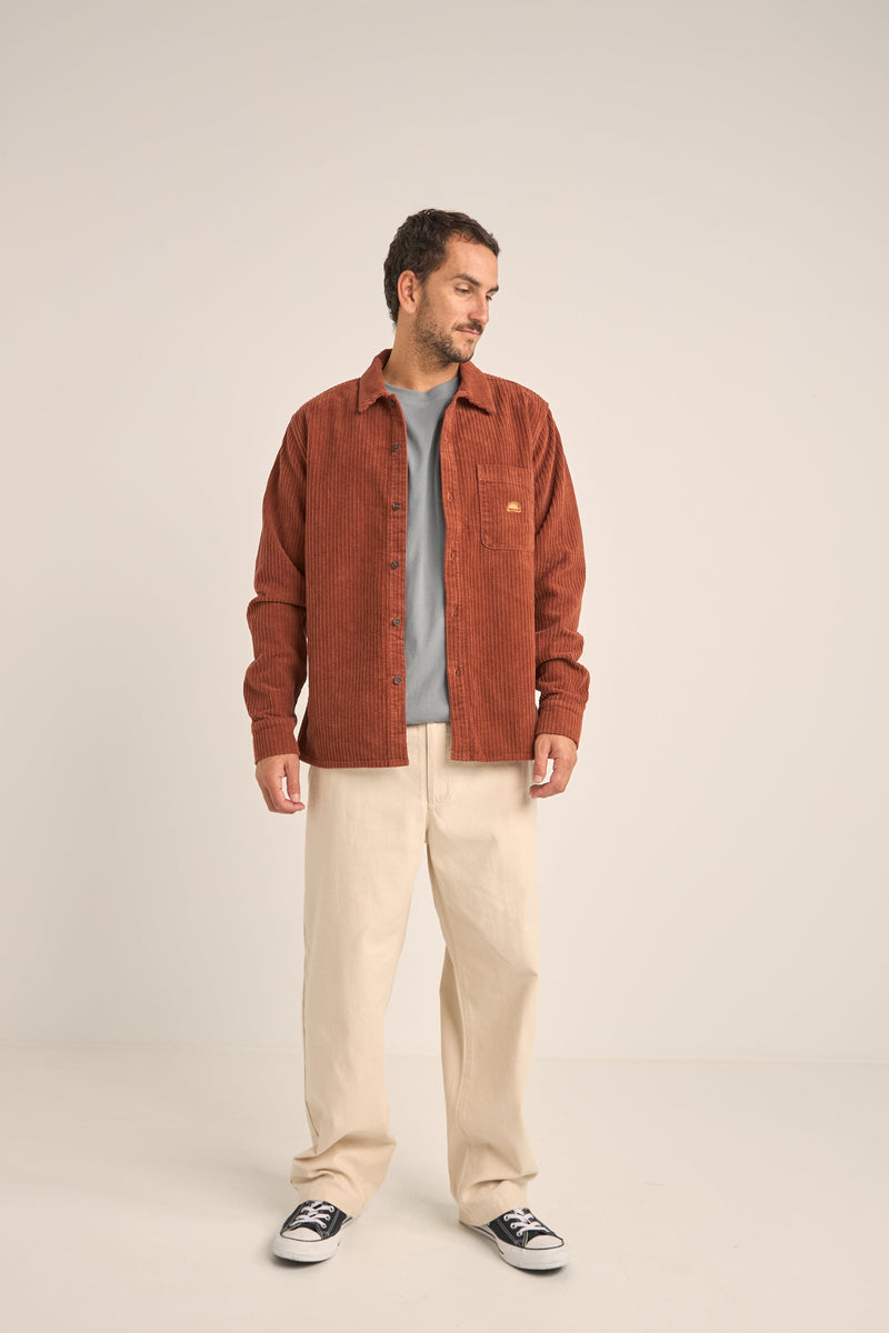 Corduroy LS Shirt Rust