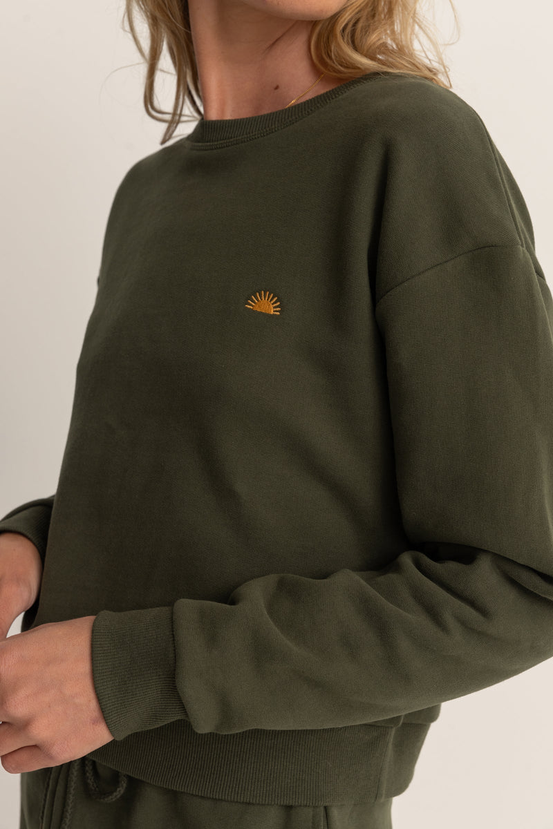 Sunny Crew Neck Fleece Khaki