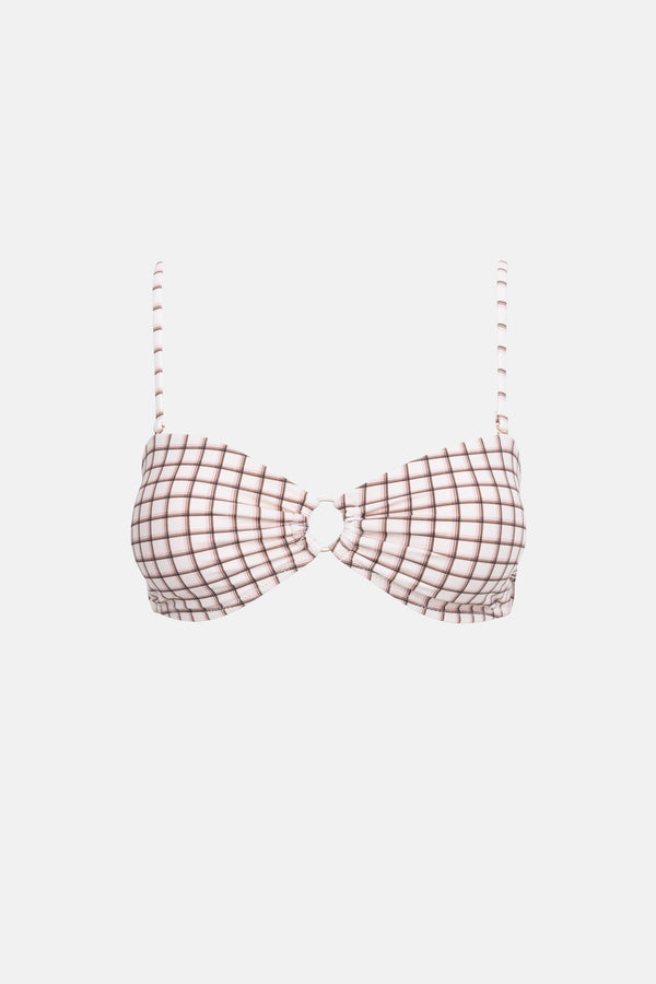 Rumi Check Ring Bandeau Top Natural