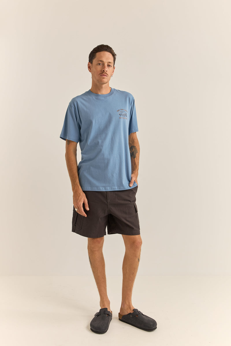 Worn Path Ss T-Shirt Sea Blue