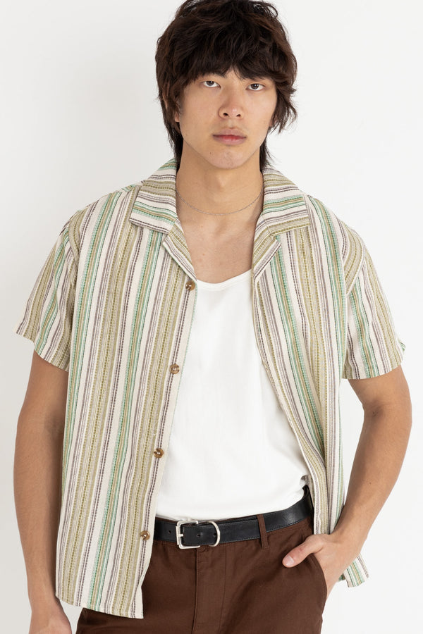 Vacation Stripe Ss Shirt Natural