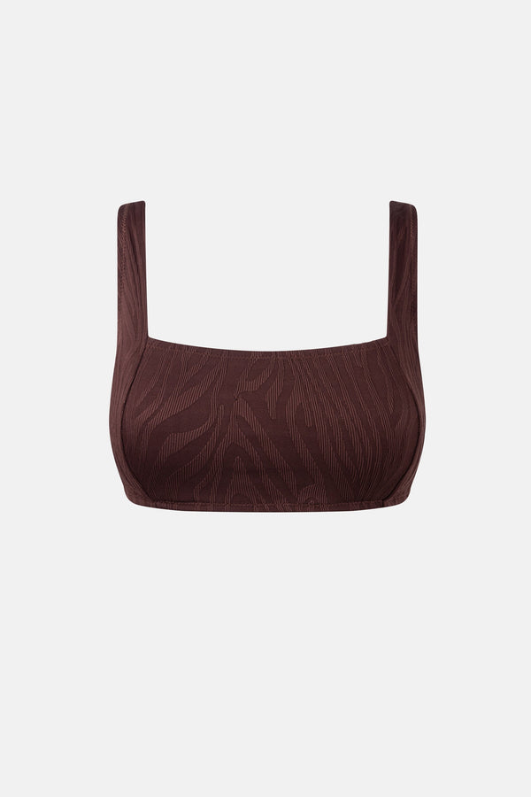 Amazon Panelled Support Underwire Top Chocolate