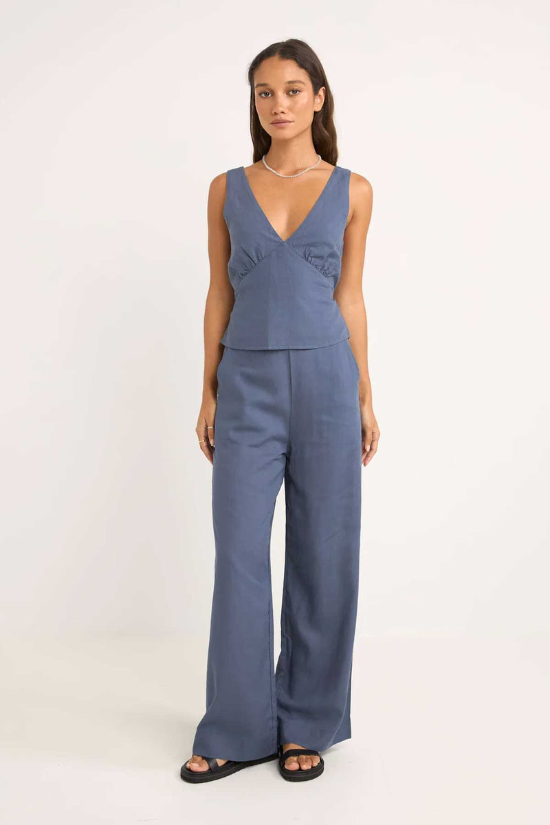 Stevie Wide Leg Pant Blue