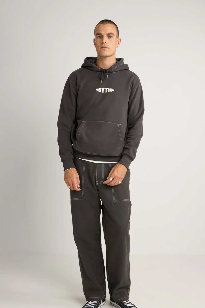 Contrast Stitch Hood Charcoal