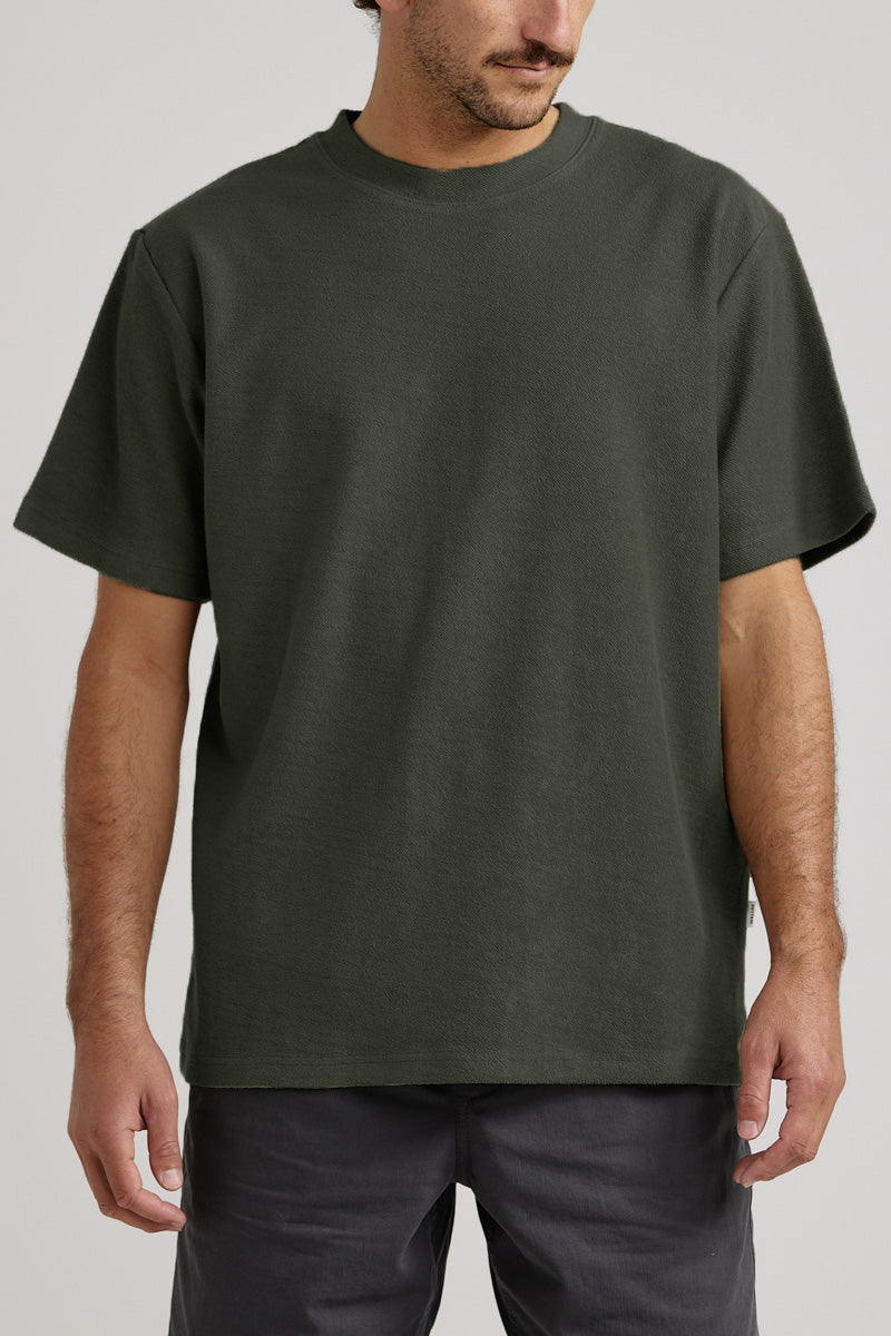 Vintage Terry Ss T-Shirt Olive