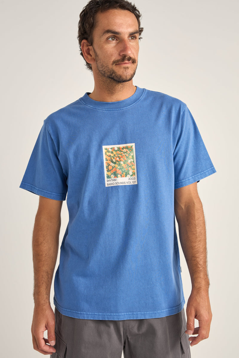 Vol127 Vintage Ss T Shirt Blue