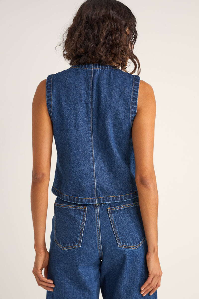 Gia Denim Vest Indigo