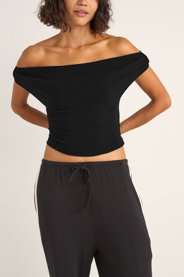 Juno Off Shoulder Top Black