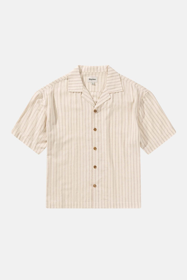 Relaxed Stripe Ss Shirt Natural